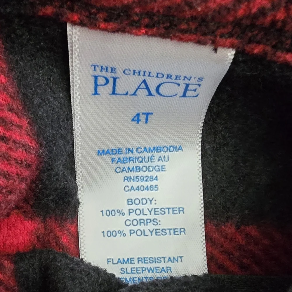 Size 4T Childrens Place Unisex Fleece Nightgown Pajama
